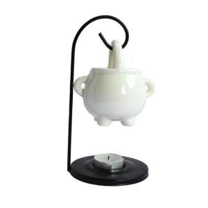 Enchanting Ceramics Hanging Cauldron Essential Oil Burners Tealight Stand for Aromatherapies and Magically Ambiances
