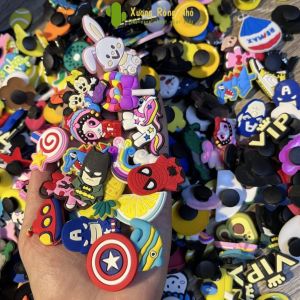 Sticker dán dép - Phụ kiện nút giày Crocs Jibbitz đơn giản dễ thương cho dép khủng long dép bít đầu - Xương Rồng Nhỏ