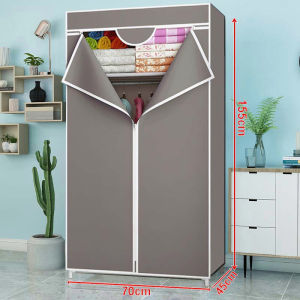 RORO ตู้ใส่เสื้อผ้า ตู้เสื้อผ้าผ้า 70/90/118cm ราคาถูก ตู้ใส่เสื้อผ้า จุได้มาก+มีซิป ตู้เสื้อผ้าเดี่ยว ผ้าใบ ตู้ผ้า ส่งในวันเดียวกัน