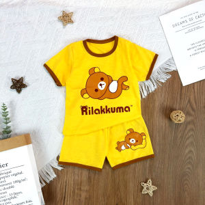 CantikBaby Penjual Malaysia – Baju-T Set (Lengan Pendek + Seluar Pendek) Pakaian Harian Comel & Selesa untuk Budak Lelaki & Perempuan Sesuai Dipakai Musim Panas Kanak-Kanak Pakaian Bermain Set Rumah l Cute Cotton Boy T-shirt
