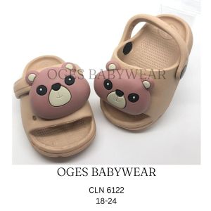 Sandal Anak Laki Model Slop Usia 0 1 2 3 4 5 Tahun Jibbitz Beruang