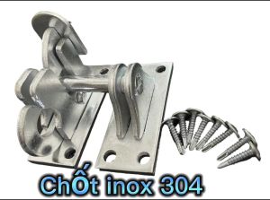 Chốt Cửa Tự Gài inox 304 siêu bền  dễ sử dụng tiện lợi bảo hành 1 đổi 1tặng kèm 8 vít bắt chốt