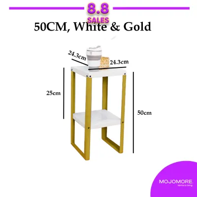 MOJOMORE® Special Edition Metal Mini Side Table Nordic IKEA Tall Coffee Table Office Flower Decoration Rack Meja Rak