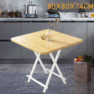 Portable fashion convenient household simple Wooden  small table dormitory outdoor booth folding table for eating square table