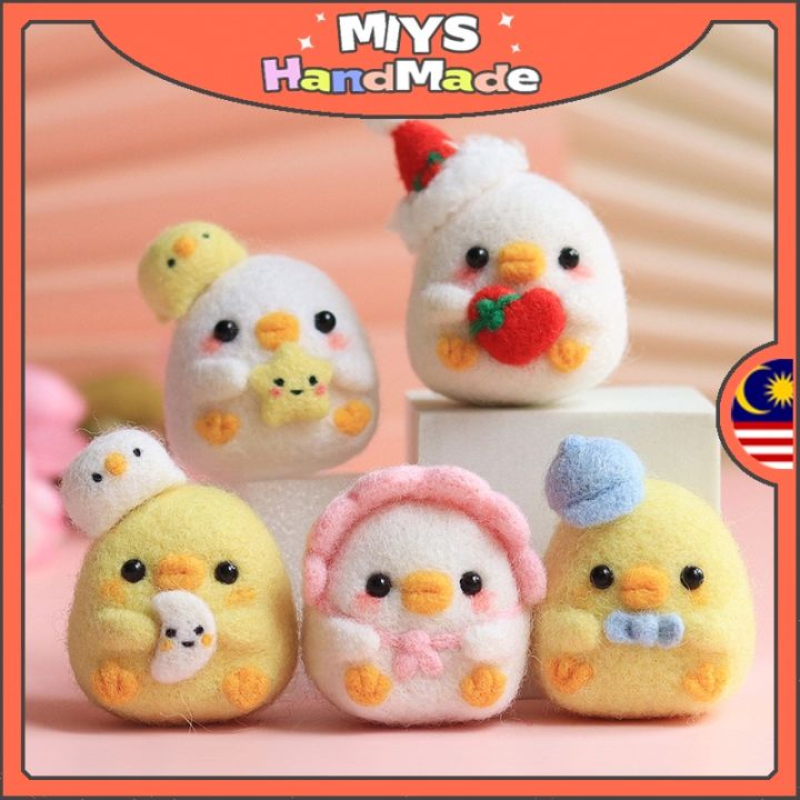 🇲🇾【Ready Stock】Little edamame DIY material kit handmade poke the wool ...