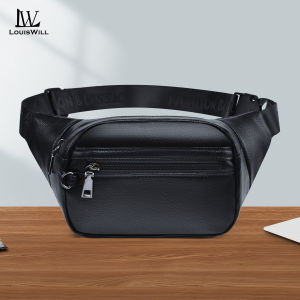 LouisWill Mens Waist Bag Chest Bag Fashion PU Bag Waterproof Bag Sports Bag Large Capacity Phone Bag Casual Bag Cross Body Bag Outdoor Fitness Bag Travel Bag Cycling Bag Business Bag