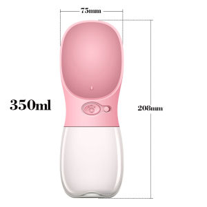 Leak-Proof Food Grade Plastic 350ml Portable Pet Water Bottle | Pets Leak Proof Portable Pet Water Bottle 350ml Leak Proof Portable Puppy Water Dispenser Drinking Feeder Bottle
