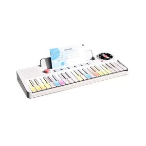 GIORGIONE 37 Key Kids Electronic Piano Toy LED Colorful Lights 22 Timbre Piano Keyboard Toy Interactive Small Children Electronic Organ Children Gift