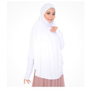 Najjah Mini Mikayla LOOSE (Mini Telekung Berlengan) Viscose Mini Telekung Tangan Ringan Mini Telekung Lengan HajI dan Umrah Usrah dan Tahlil
