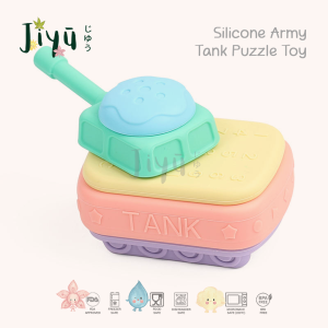 JIYU [JB-016] Silicone Army Tank Puzzle Toy / Mainan Puzzle Tank Tentara BPA FREE