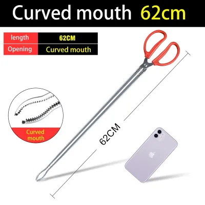 Eel Clip Stainless Steel Sea Fishing Clip Fish Crab Paper Scraps Fishing Iron Tongs Plastic Handle