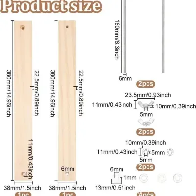 [In Stock] Bookbinding Splints Paper Splints Wooden Paper Press Binders