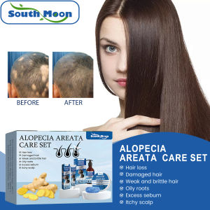 South Moon Alopecia Areata Care Set Hair Care Gift Box Clean The Scalp Smooth Care For Frizzy Hair Washing And Care Gift Box Help Relieve Hair Loss Thinning Improve Alopecia Areata Repair Hair Follicles Restore Hair’s Gloss Hair Care Cream Shampoo Soap