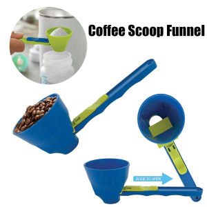Coffee Scoop Funnel Reusable Sliding Leakproof For Coffee Protein Powder Milk Powder