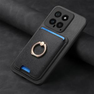 2 in 1 Vertical Card Solt MagneRing Holder Wallet Case For Redmi Note 13 Pro Plus 12 11 13T POCO X6 14 Ultra Bag Stand Cover