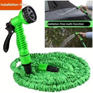 SZXBOGS Retractable Design Expandable Magic Hose Plastic Material 7 Spraying Functions Car Wash Sprayer High Quality Lightweight Garden Watering Hose Car Cleaning