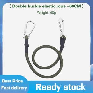 ZMONH🏃🏻‍♂️🏄🏻‍♂️ 30 60 90 120cm Carabiner Elastic Rope Outdoor Camping Luggage Strap Clothesline Stretch Durable Camping Equipment Multifunction