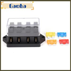 gaoba Car 4 Way Circuit Standard ATO Blade Fuse Box Block Holder 12V 24V+4 Way Fuse