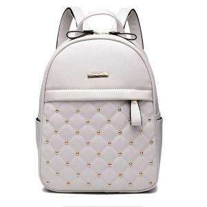 Tas Ransel Sekolah Remaja SD/SMP/Hangout OOTD Model Korean Style Terbaru 2025 - TP17591 White