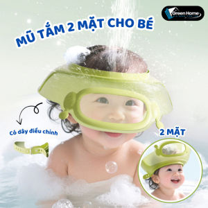 Mũ Gội Đầu Nón Tắm Điều Chỉnh Cho Bé Silicon Chắn Nước Vào Tai và Mắt Nón Tắm Điều Chỉnh 0-15 Tuổi Đeo Được 2 Mặt -MT02