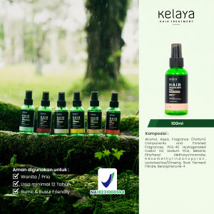 Kelaya Intensive Hair Mask 190g Maker Rambut Kering Mengembang + Kelaya Hair Revitalizer Mist 100ml Parfum Rambut Anti UV