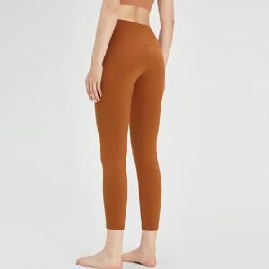 Autumn and winter Fleece-Lined Tight Yoga Capris with Peach Hip Effect - High-Waisted Bare-Feel 9/10 Length TM0084-A