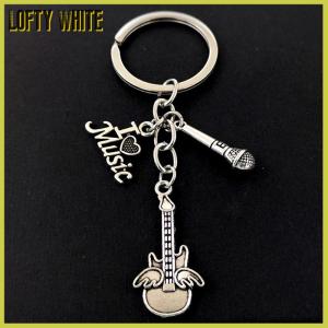 Lofty White Drum Pop Music Lovers Rock Backpack Pendant Band Kit Drum Keychain Backpack Keychain