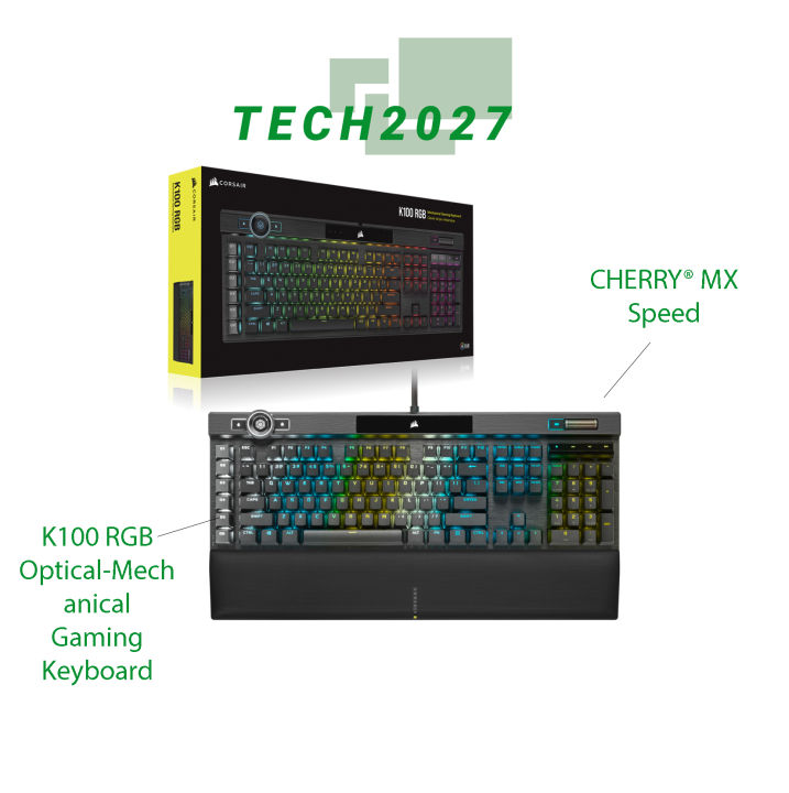 TECLADO CORSAIR K100 RGB ( CH-912A014-NA ) GAMING, CHERRY MX