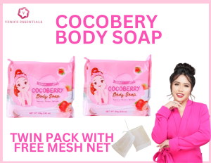 Cocoberry Body Soap Pillow Twin Pack free mesh net   Trial Bar By Jenna Essence Buy 1 Take 1 Whitening Glass Skin Anti-Aging Original