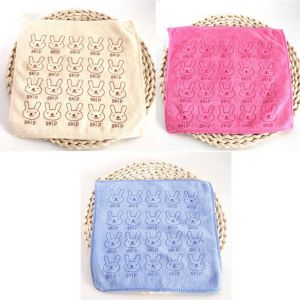 HTF Ultra-Fine Fiber Towel 24 * 24cm Cartoon Printed Small Square Towel Face Towel Baby