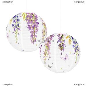 [COD] xiangshun 1PC Wisteria Lantern Paper Lanterns Hanging Lamp Outdoor Garden Wedding Holiday Party Decorations