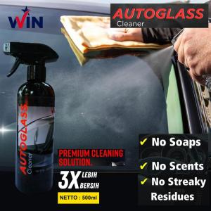 Cairan Pembersih Jamur Kerak Kaca Body Mobil AUTOGLASS Cleaner Spray 500ml Cairan Penghilang Jamur pada Kaca Jendela Mobil Ampuh