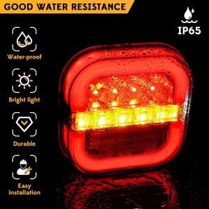 Lampu Led Stop Mobil Truk 12 Volt 24 Volt Hamburger Kotak Running Sein Hamburger Terbaru Viral