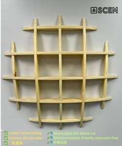 Wooden Wall Hanging Rack，Wooden Wall-Mounted Storage Rack