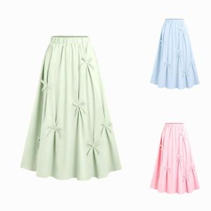 Summer Beach Casual  Boho Ribbon  Midi Skirt    xs to large classy and elegant timeless classic  timeless piece casual office or party classic piece super kapal ng tela hindi kayo magsisi our aim is to produce quality clothes premium fabric excellent qu