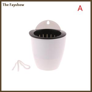 [The Fayshow] Wall-Mounted Indoor Automatic Water-absorbing Flowerpot Plastic Flowerpot Succulent Green Dill Green Plant Flower Pot Decor