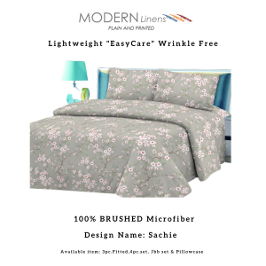 4in1 Modern Linen Bedsheet-22 "Easy care" SACHI modern linen bedsheet set