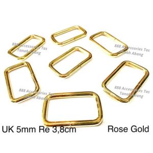 Ring Kotak / RE Kawat Impor Rose Gold