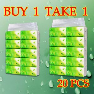 Buy 1 Take 2 Facial Tissue Green tea paper facial tissue 4-Ply toilet soft and comfortable napkin tissue 10/20/30 pcs