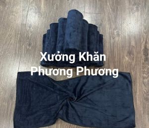 Khăn trải giường  Spa Massage 90x19070x14035x MÀU ĐEN HÀNG NHẬP KHẨU dày dặn không phai màu thấm hút tốt