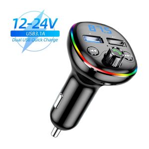 KEBIDU PD 18W FM Transmitter Wireless Bluetooth 5.0 Handsfree Car Kit Dual USB Fast Charger Radio Modulator MP3 Player Support TF card