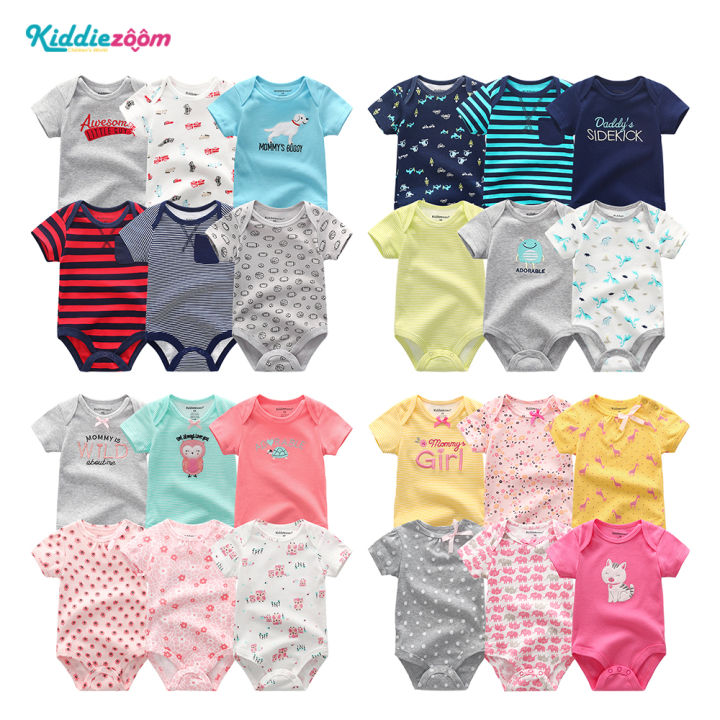 Setje met 3 rompertjes van ribtricot - 3-delig - Grijs - Babyjongen