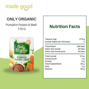 Only Organic 8+ months 170gr Pasta Bolognese Pumpkin Potato Beef Pasta