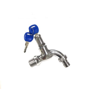 Portable Anti-theft Faucet Water Tap with Lock Key Single Hole Key Switch Faucet Bibcocks