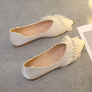 [Free Shipping] Womens New Spring and Autumn Gentle Soft Sole Flat Shoes Shallow Versatile Loafers Plus Size