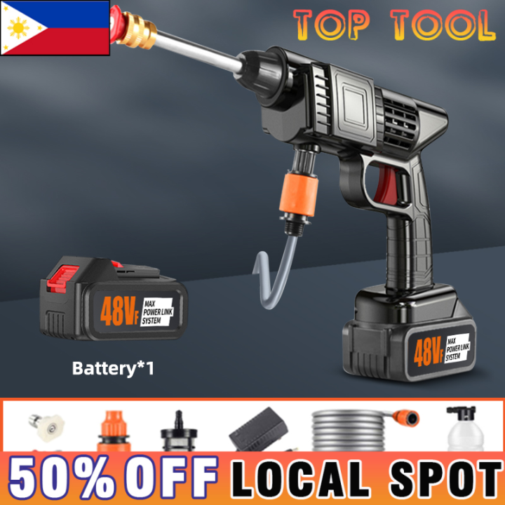 100 Original Cod Cordless Portable High Pressure Washer 2 Batteries 3