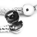 【In-Stock】 White Bracelet 925 Sterling Silver Clasp Women's Bracelets Fine Diy Charm Bangle Homme Jewellery. 