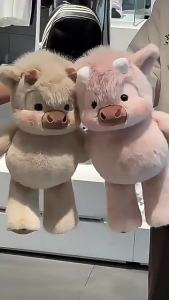 Adorable Highland Cattle Plush Toy 40cm - Huggable Running Cow Stuffed Animal Made with Premium Soft Fabric Soothing Companion2026