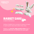Harley’s Rabbit Ears Chew for Dogs - All Natural, High-Protein Pet Chew. 