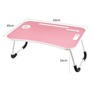 Vusign Folding Table Meja Belajar Laptop Lipat Warna-Warni Dengan USB Port Bonus Kipas Lampu dan Kabel USB VS86X